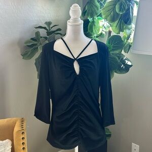 INC Black Cotton Top